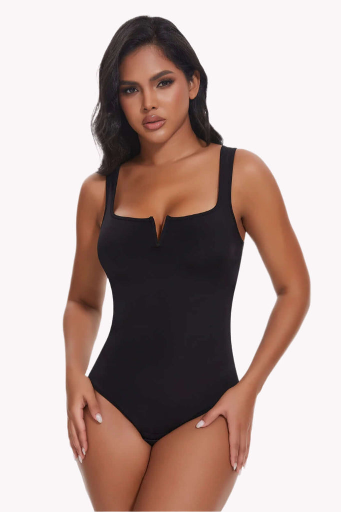 Tummy Control Seamless V-Neck Bodysuit Shapewear