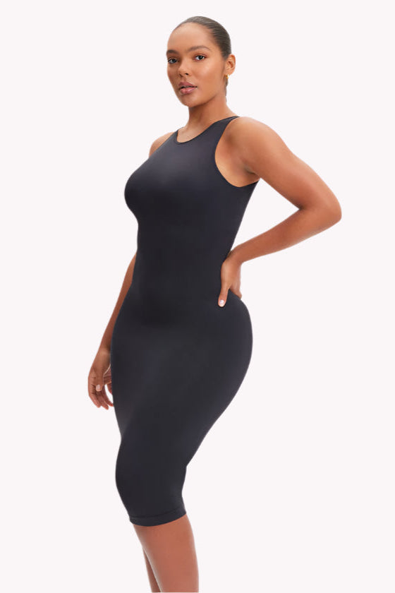 Tummy Compression Seamless Sleeveless Midi Shaper Dress